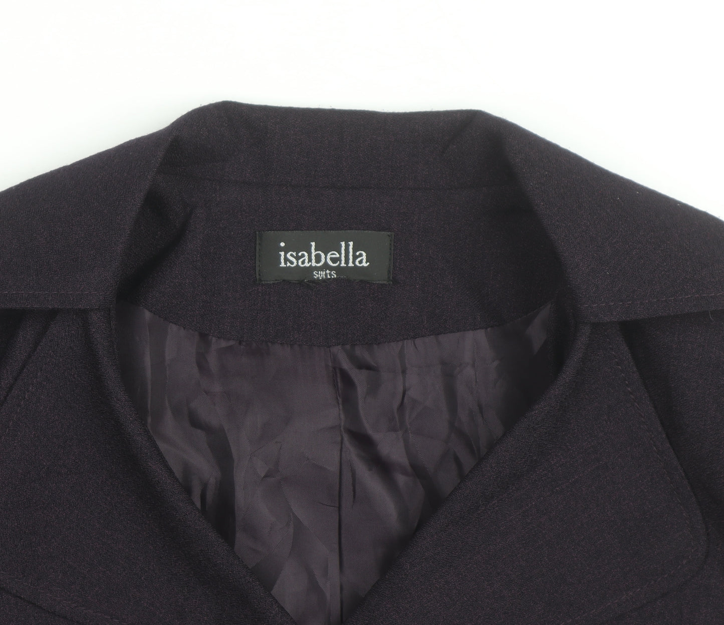 Isabella Womens Purple Suit Jacket Size 8 Classic Lined Blazer