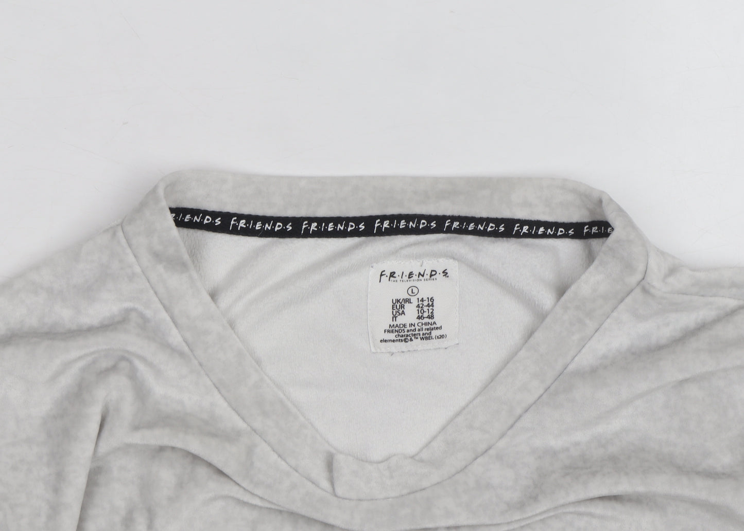 Friends Women's Grey Crew Neck Long Sleeve Pullover Jumper L