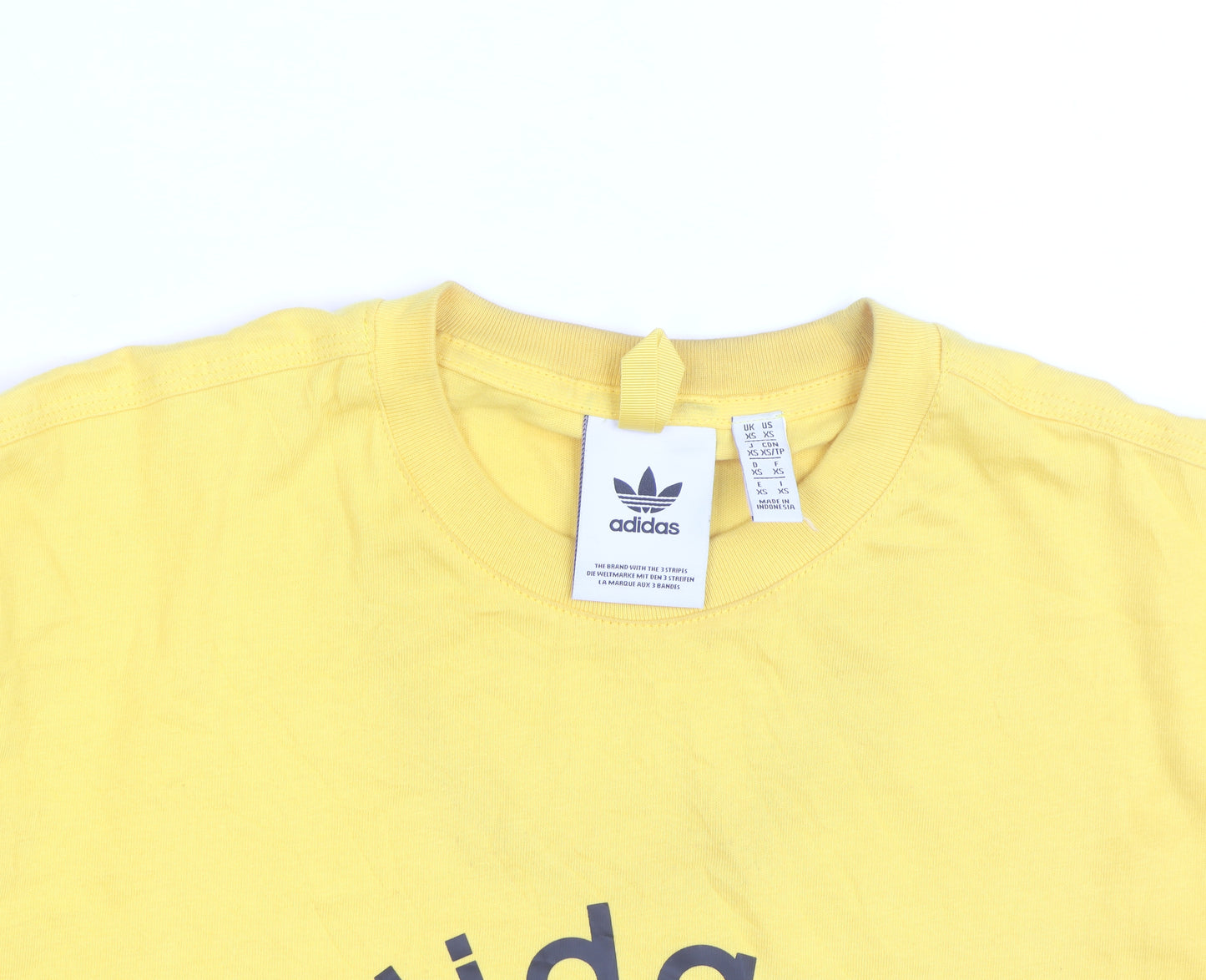 Adidas Mens Yellow Adventure Graphic Cotton T-Shirt XS