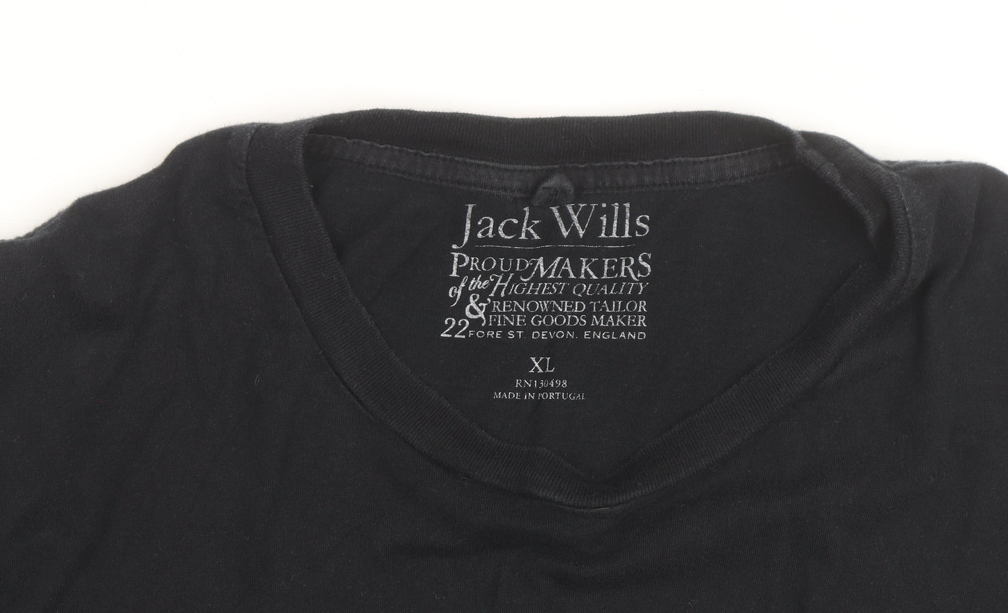 Jack Wills Men's Black XL Cotton Crew Neck Logo T-Shirt