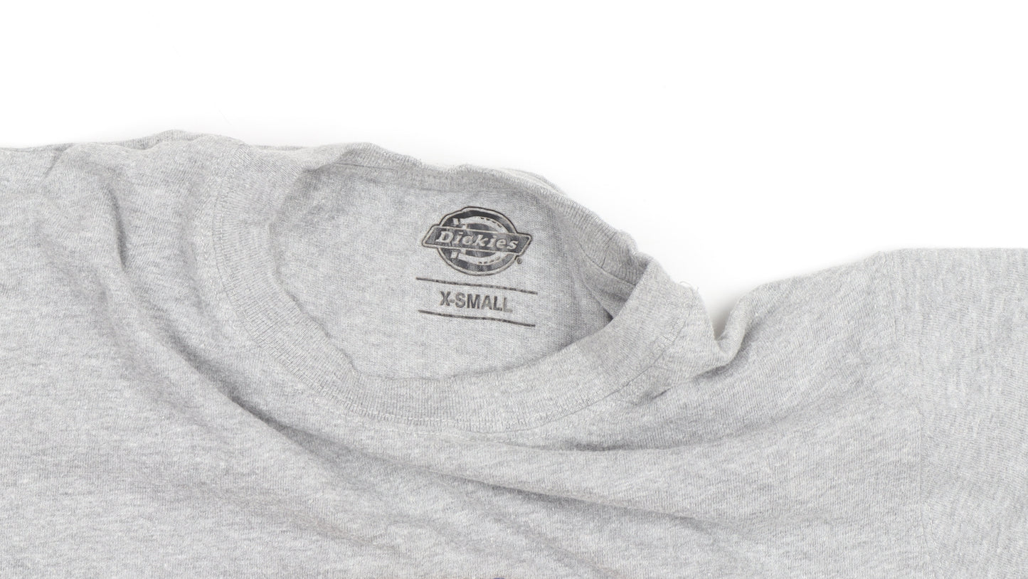 Dickies Men's Grey XS Logo Cotton Crew Neck Short Sleeve T-Shirt