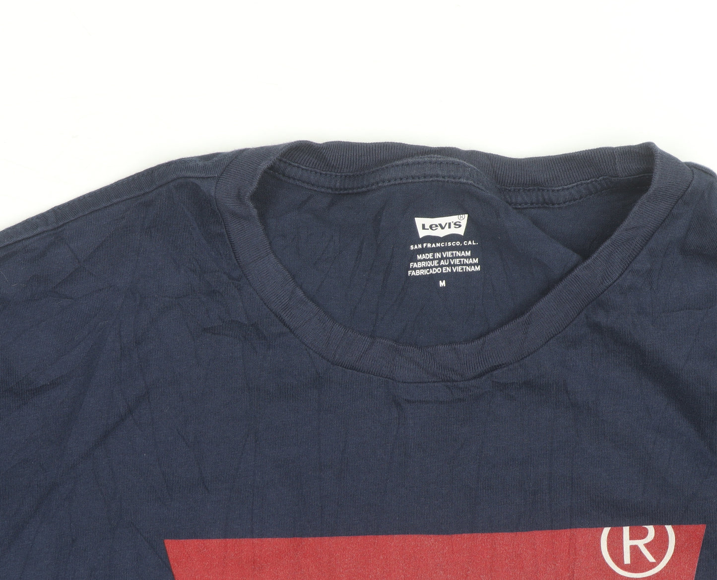 Levi's Men's Blue Graphic Logo Crew Neck T-Shirt Size M