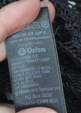 Per Una Women’s Navy Open-Knit Jumper Size 16 Marks & Spencer
