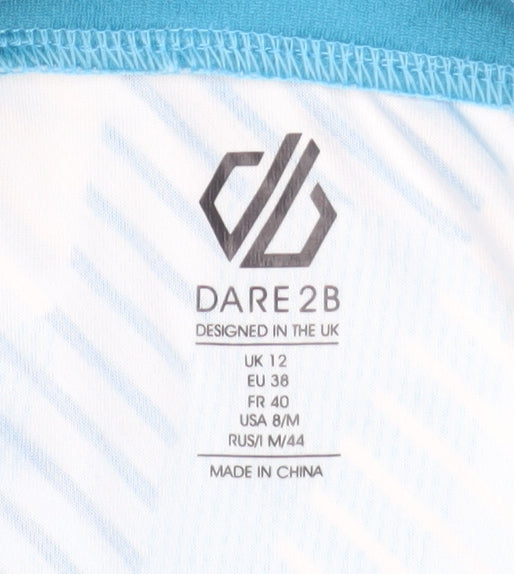 Dare 2b Womens Blue Cycling Jersey UK 12 Short Sleeve Full Zip Top