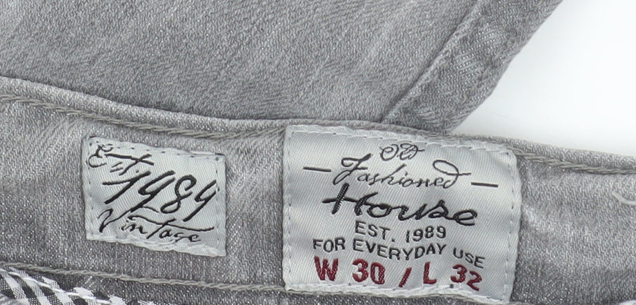 Fashioned House Women’s Grey Straight Leg Denim Jeans W30 L32