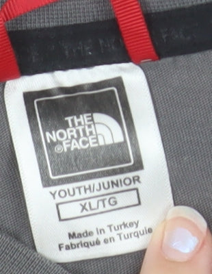 The North Face Boys Grey and White Colourblock XL T-Shirt Short Sleeve Casual
