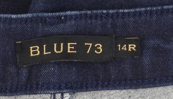 BLUE 73 Women's Blue Skinny Jeans Size 14 Regular Stretch Denim