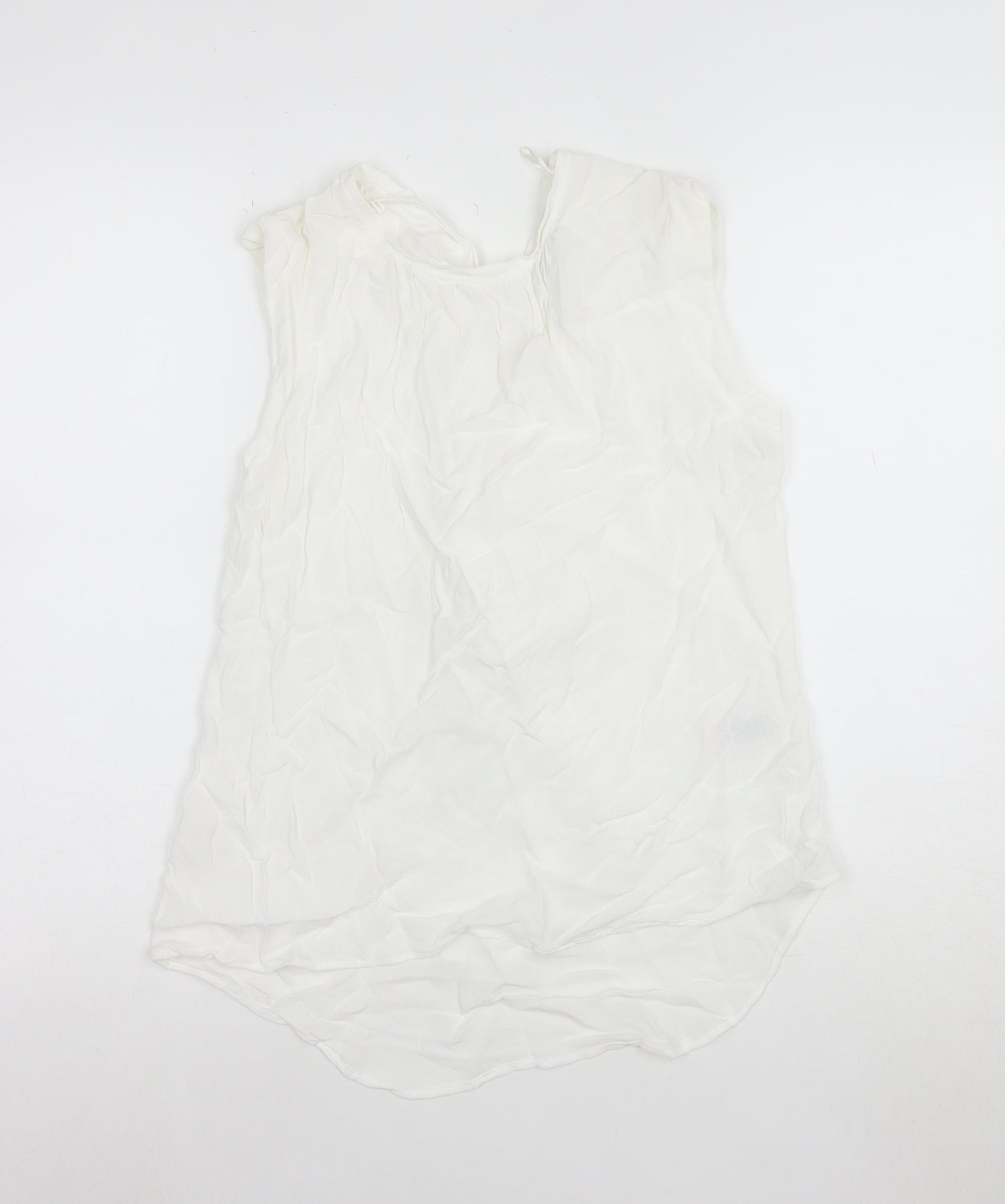 Next Women’s White Sleeveless Viscose Blouse Size 10
