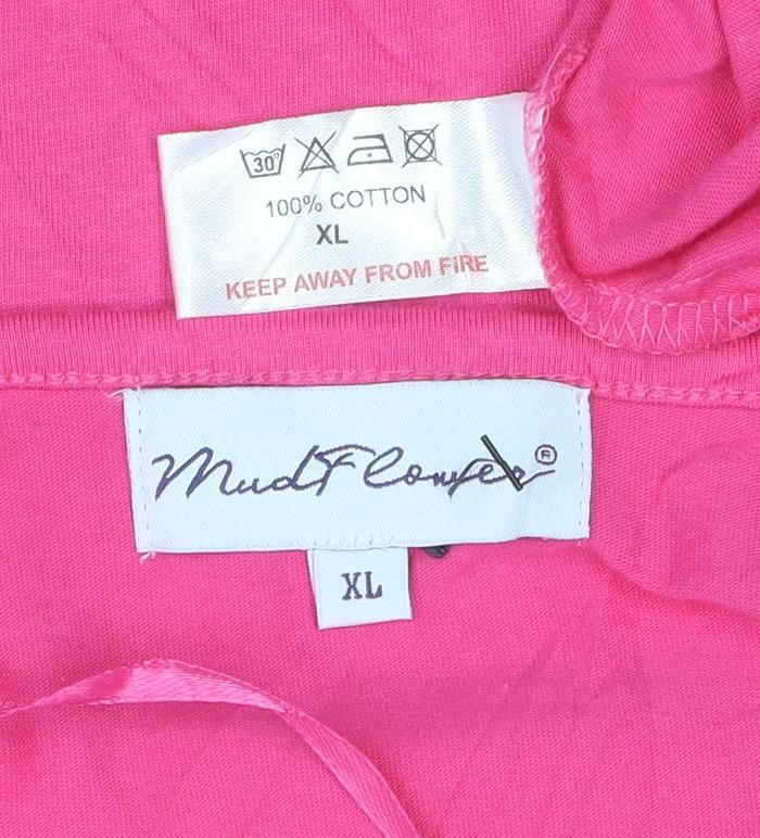 Mudd & Water Women’s Pink Studded Cotton T-Shirt XL