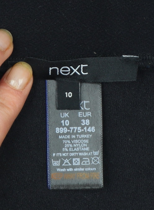 Next Women Black Size 10 Pencil Stretch Skirt