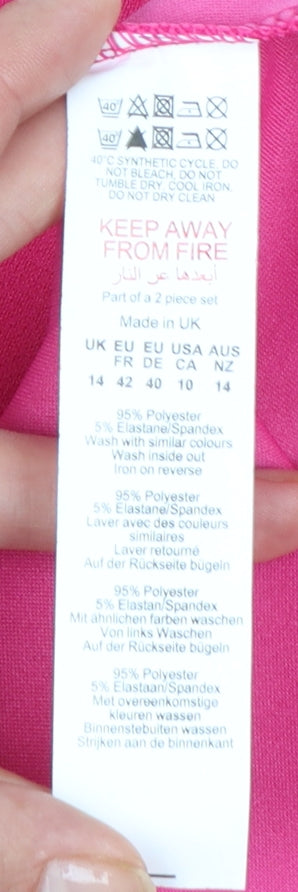 Boohoo Women’s Pink Double-Breasted Blazer UK 14