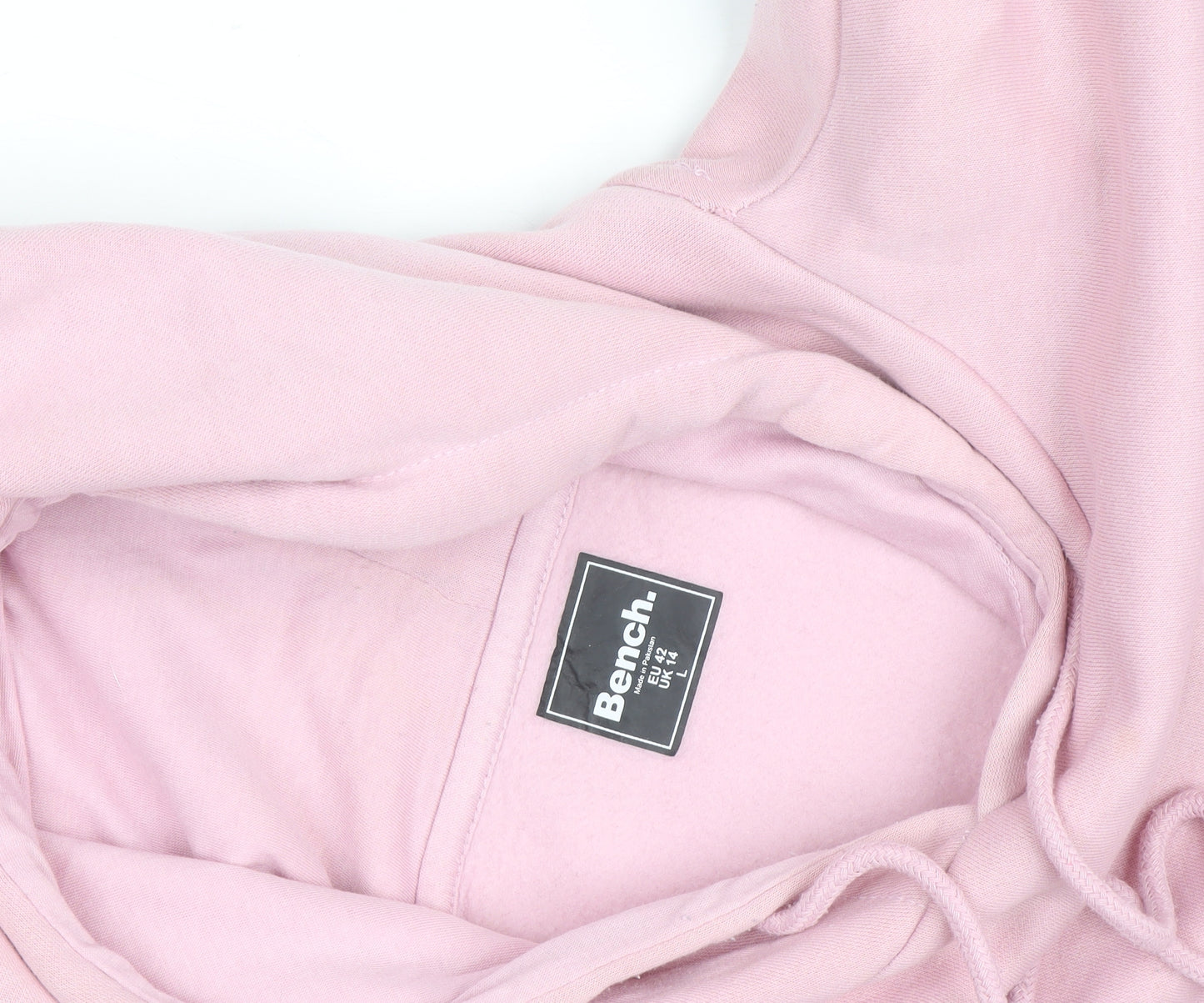 Bench Mens Pink Pullover Hoodie Size XL Cotton Blend Fleece Lined
