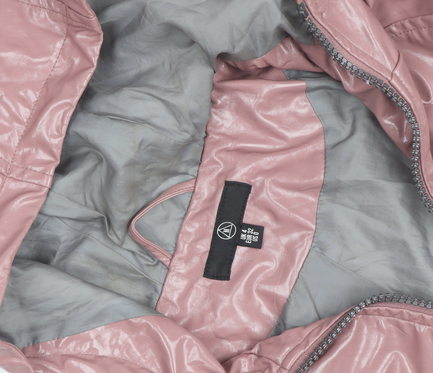 Missguided Women’s Pink Hooded Windbreaker Jacket Size 4