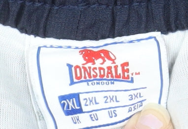 Lonsdale Men's Blue 2XL Track Pants Elastic Waist Sports Trousers