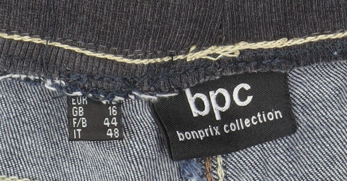 bpc bonprix Collection Women Blue Size 16 Jegging Jeans with Drawstring Waist