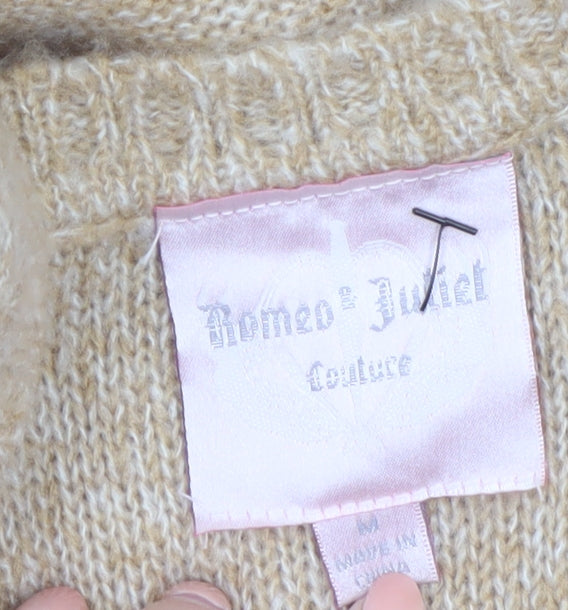 Romeo & Juliet Couture Women Beige Knit Midi Tank Dress M