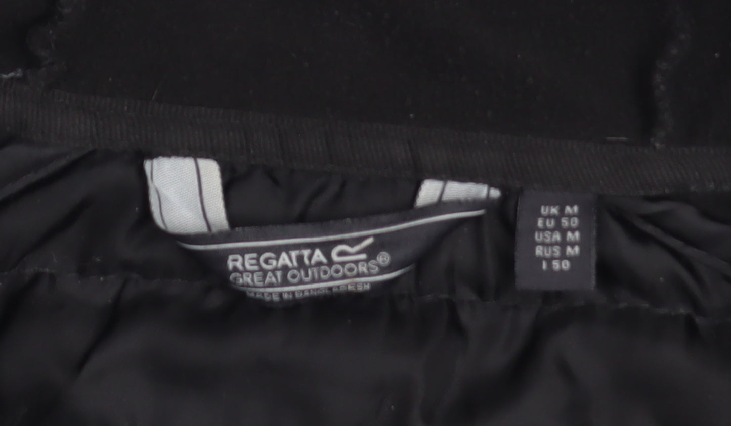 Regatta Men Black Softshell Hooded Jacket Size M Outdoor Hiking Coat