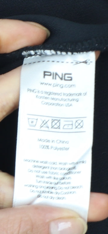 PING Men's Black XL 1/4 Zip Thermal Golf Sweatshirt