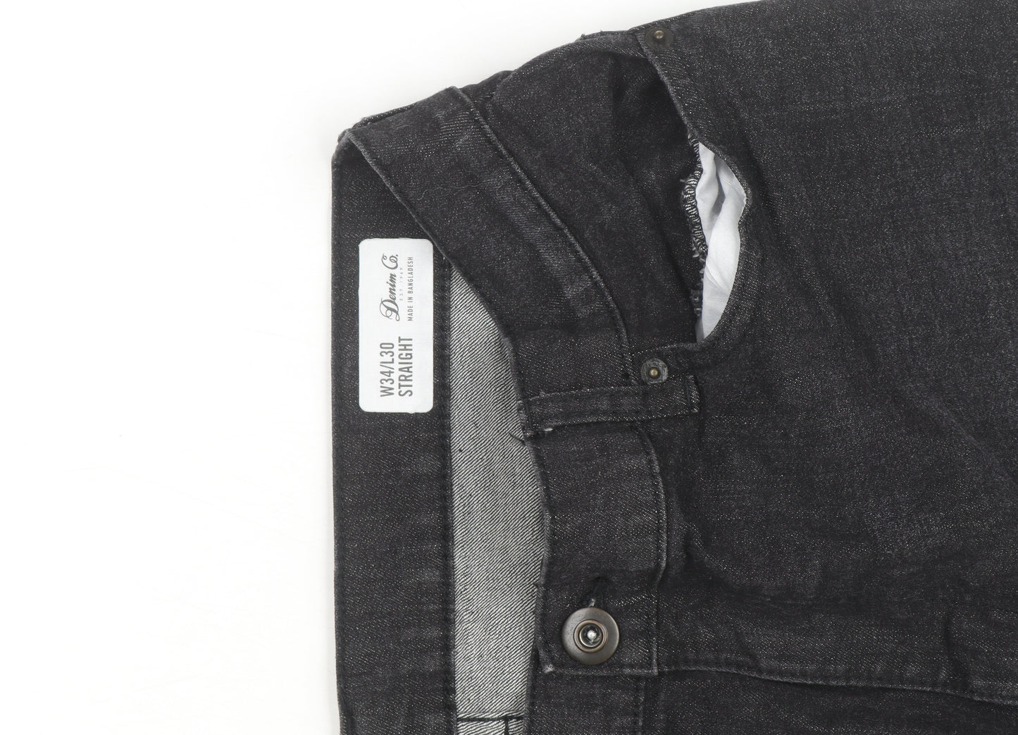 Denim & Co Men's Black Straight Fit Jeans W34 L30