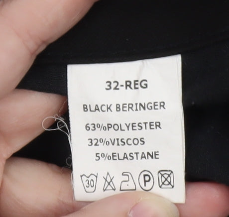 D2@D-Lux Men's Black Regular Fit Straight Jeans 32R