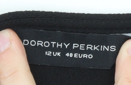 Dorothy Perkins Women's Black Size 12 Bodycon Knee Length Dress