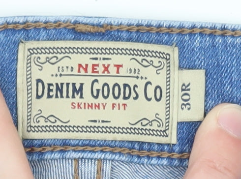 Next Men's Blue Skinny Fit Denim Jeans 30R Slim Stretch