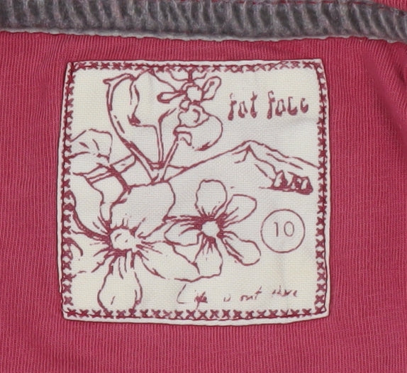 Fat Face Women’s Pink Long Sleeve Henley T-Shirt Size 10