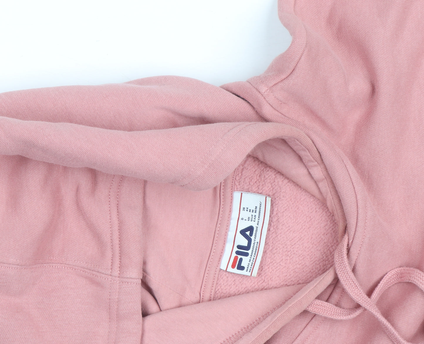 FILA Men's Pink Pullover Hoodie Size M Hooded Sweatshirt