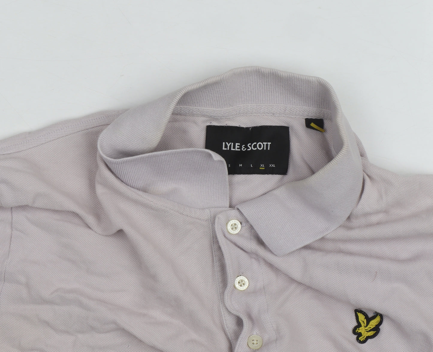 Lyle & Scott Men’s Grey Cotton Polo Shirt XL Classic Fit
