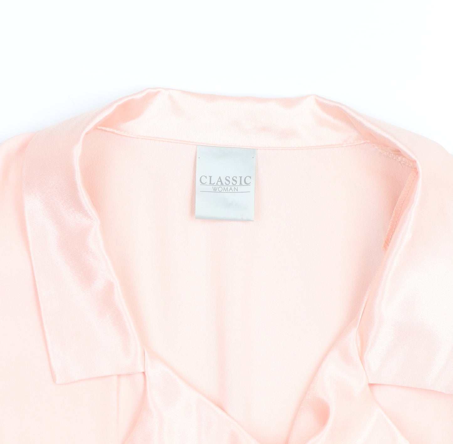 Classic Woman Pink Polyester Blazer Jacket UK 16 Womens