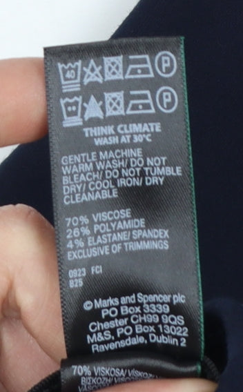 Marks and Spencer Women's Black Size 8 High Rise Magic Leggings