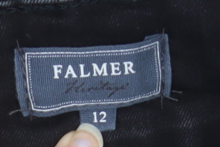 Falmer Heritage Women’s Black Skinny Jeans Size 12 Slim Stretch Denim