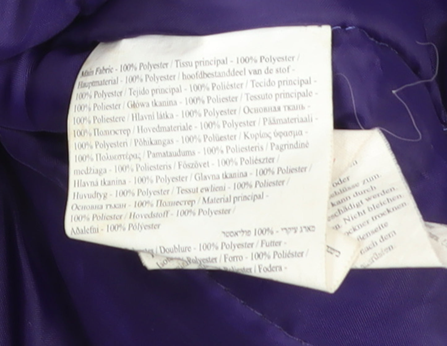 Regatta Girls Purple Waterproof Hooded Puffer Jacket 9-10 Years