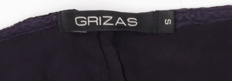 Grizas Women's Black Velvet A-Line Knee Length Dress S
