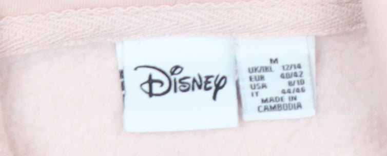 Disney Women Pink Winnie the Pooh Pullover Hoodie Size M 12/14