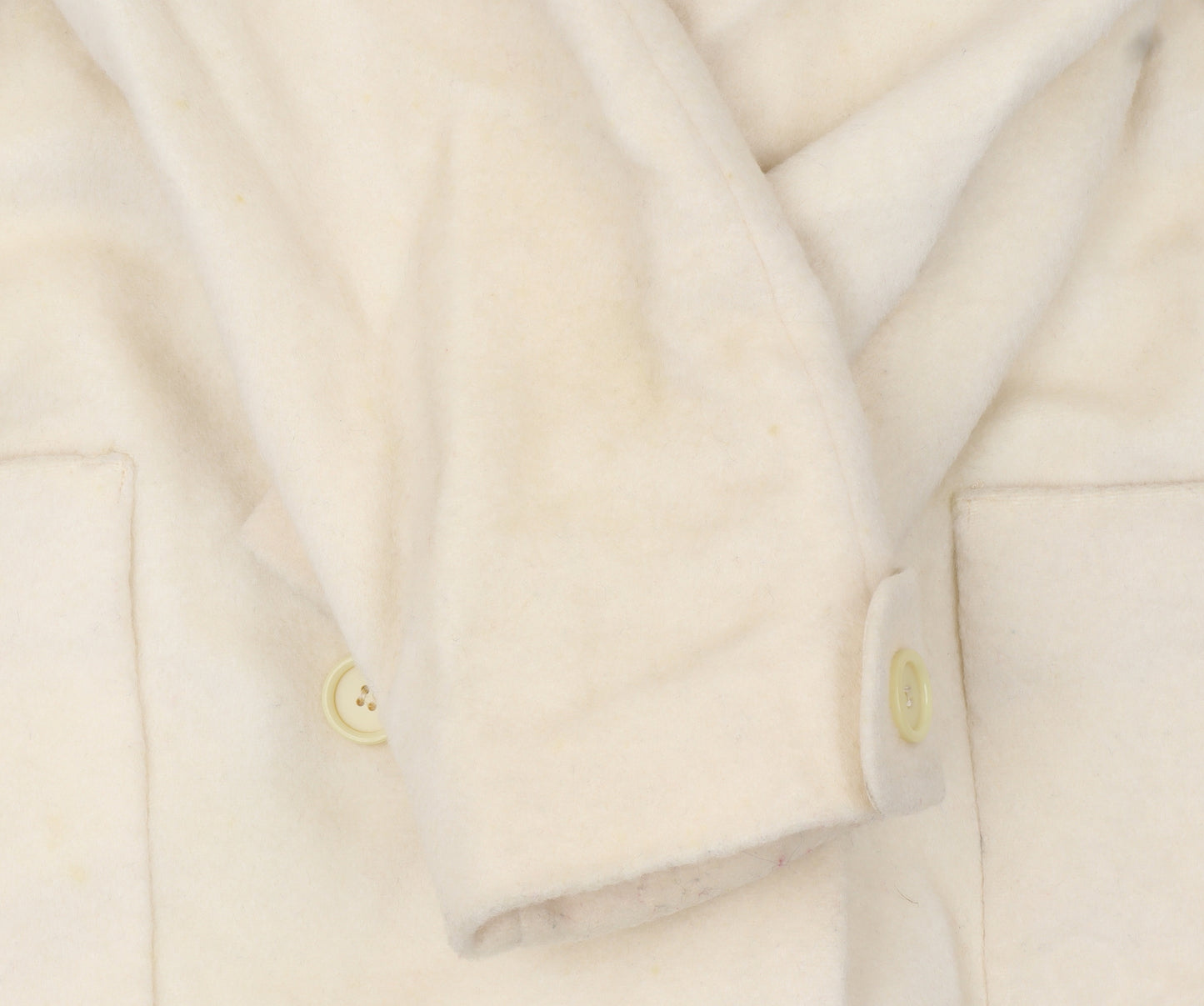 Pavilion Petite Women's Ivory Wool Blend Long Overcoat Size 12