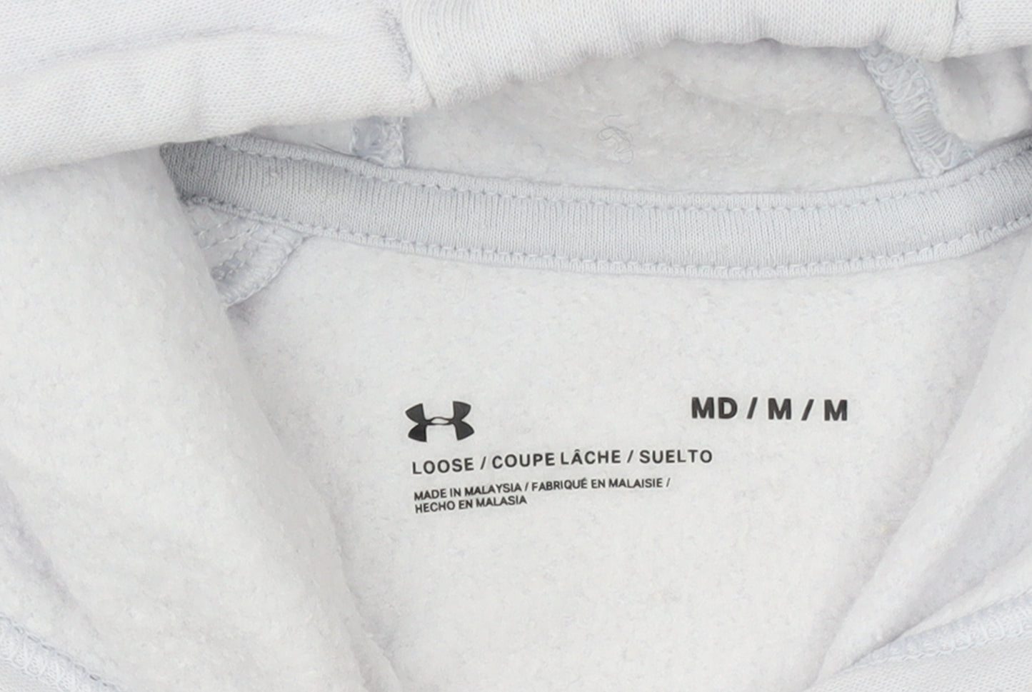 Under Armour Women's White Pullover Hoodie Medium Loose Fit Casual Wear