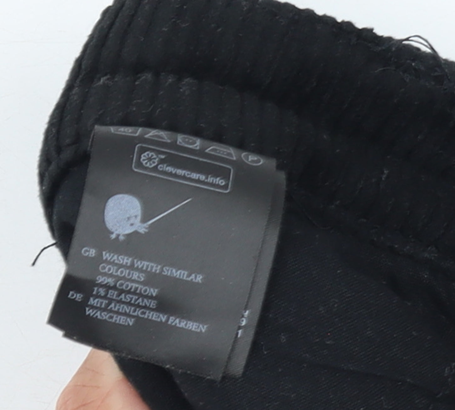 Monki Women's Black Corduroy Trousers Size 10 Cotton Blend