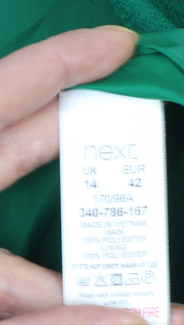 Next Tailoring Green Women's UK 14 Shawl Lapel Longline Blazer