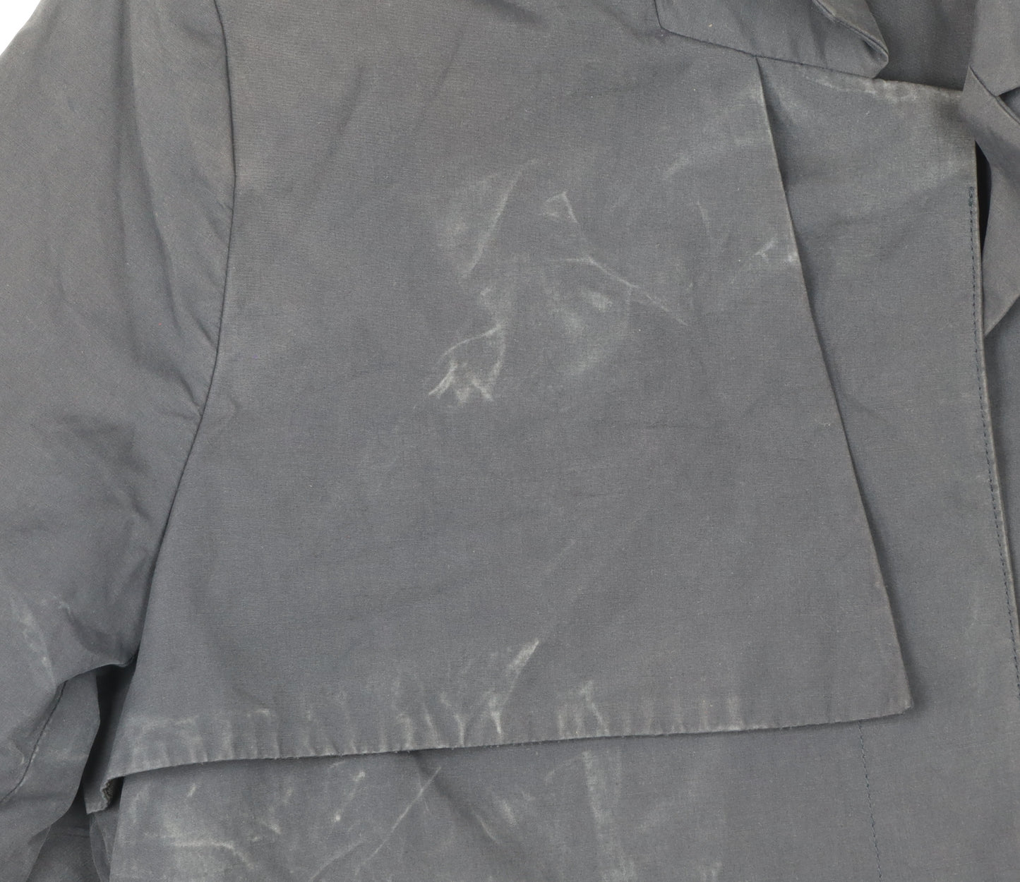Mango Women's Blue Long Belted Trench Coat XS