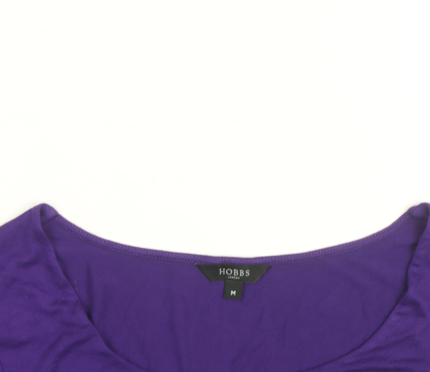 Hobbs Women's Purple 3/4 Sleeve Jersey Scoop Neck Top Size M