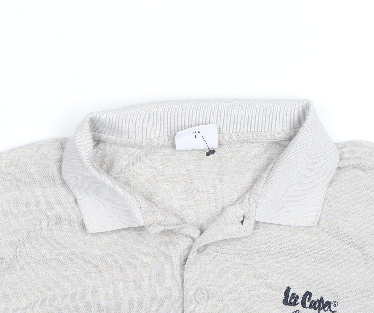 Lee Cooper Men's Beige Cotton Polo Shirt Size M Regular Fit