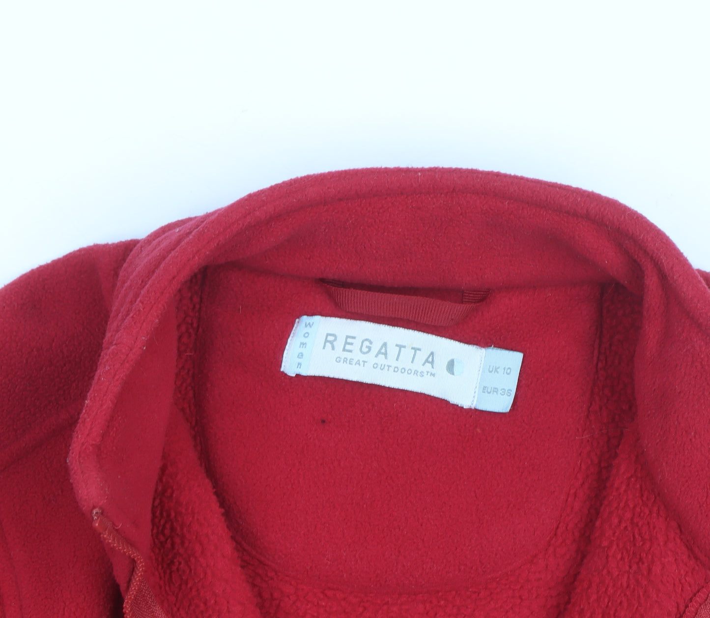 Regatta Women's Red Fleece Full Zip Outdoor Jacket Size 10