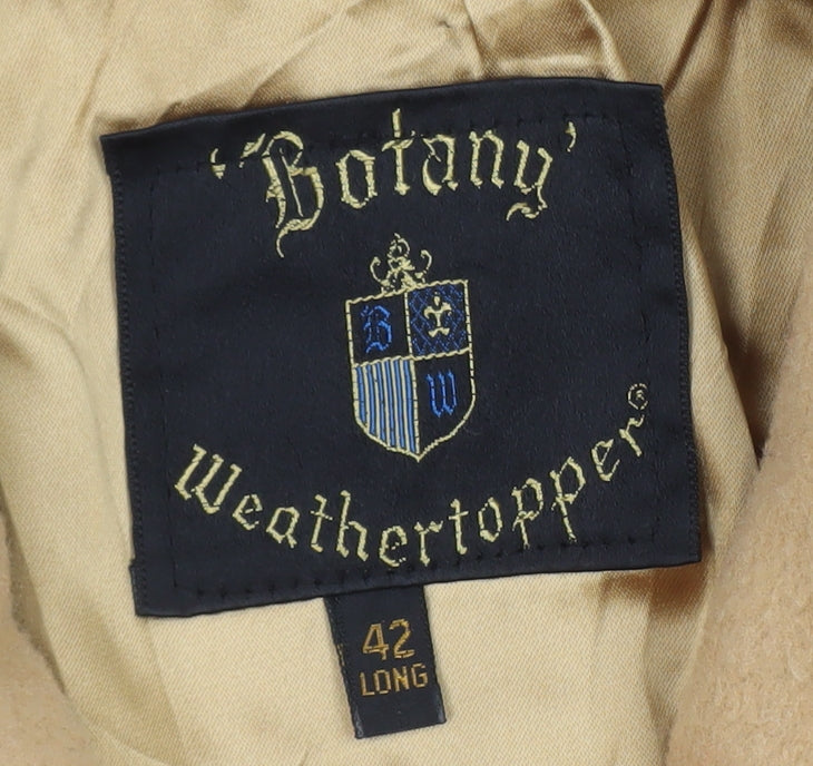 Botany Weathertopper Women’s Beige Wool Long Overcoat Size 16