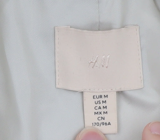 H&M Women's Beige Double-Breasted Blazer Size 12 Regular Fit