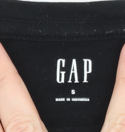 GAP Womens Black Basic Slim Fit Short Sleeve Cotton T-Shirt Size S