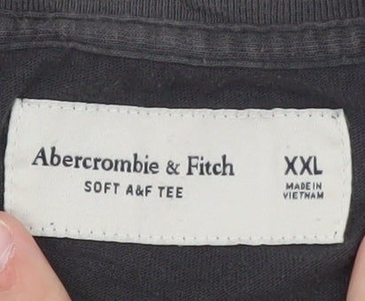 Abercrombie & Fitch Men's Black XXL Soft Crew Neck Graphic T-Shirt