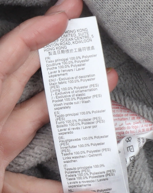 Decathlon Men's Grey Full Zip Hoodie Polyester L Regular Fit