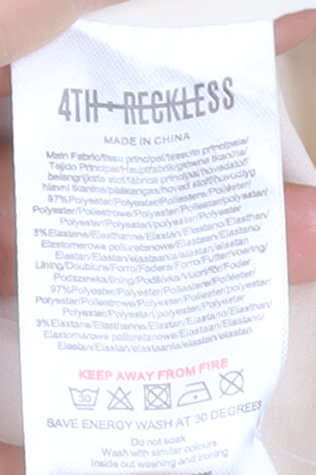 4th + Reckless Beige Double Breasted Women's Blazer UK 16