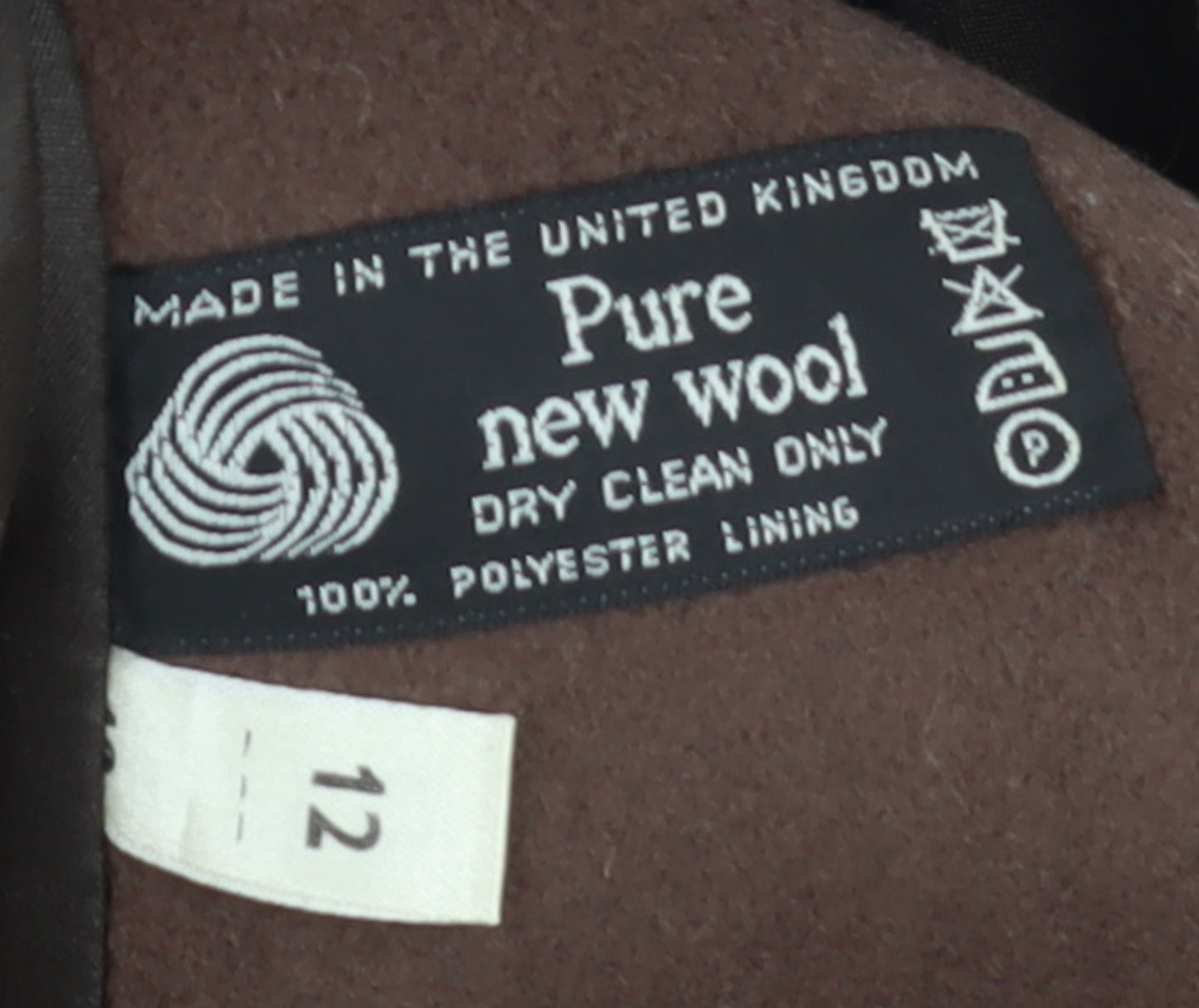 Planet Women’s Brown Wool Pea Coat Size 12 Classic Short Jacket